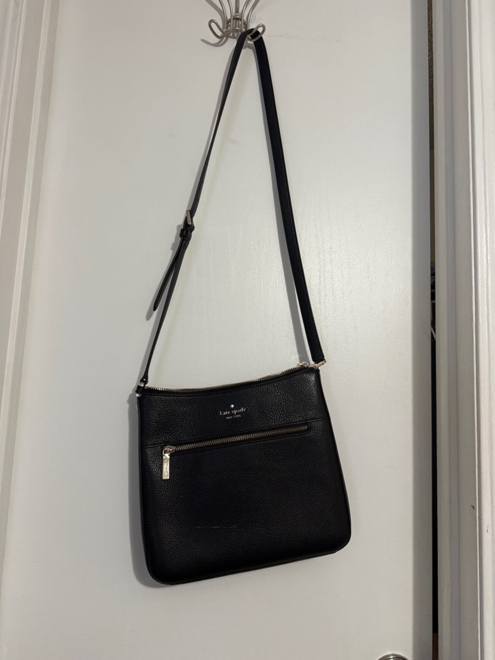 kate spade Black Pebbled Leather Crossbody Bag